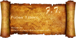 Fulea Tiborc névjegykártya